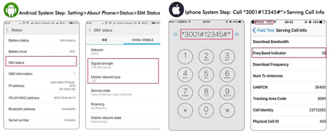 Check local frequency